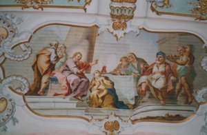Fresco in the Ambulatory of the Nave by Johann Baptist Zimmermann